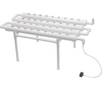 Kit de culture hydroponique - Système hydroponique - 4 tubes - 36 trous de plantation - Une seule couche - Pour les légumes, les herbes, les fleurs - Blanc