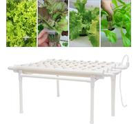 Kit de culture hydroponique - Système NFT vertical - 36 trous de plantation - Sans terre - PVC-U - Tour de culture pour légumes - Blanc
