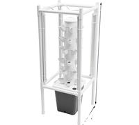 Kit de culture hydroponique verticale, 6 couches, 30 trous de plantation, réservoir d'eau gris