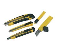 Kit de cutters, 3 pièces, noir / jaune
