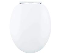 Kit de cuvette de toilette avec système de descente automatique, en thermoplastique, de couleur blanche, de forme en U