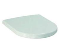 Kit de cuvette de toilette comprenant un abattant, système de fermeture douce, forme D, couleur blanche, en plastique