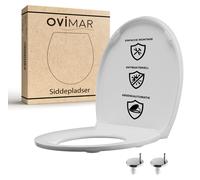 Kit de cuvette de toilette ovale, blanc, avec système de fermeture douce, en Duroplast, et système de fixation rapide