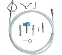 Kit de débouchage de tuyau avec 9 accessoires pour enlever les bouchons d'évier de toilettes, en acier flexible (5 mètres)