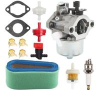 Kit de débroussailleuse motorisée avec filtre à air et filtre à carburant - Moteur 4 temps - Kit de joints - Compatible avec Briggs & Stratton - Inclut des pièces de rechange