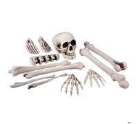 Kit de décoration - BOLAND - Set 12 pièces Tête de mort et os - Beige - Thème Halloween/pirate - Pour adulte