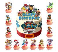 Kit de décoration de gâteau - INBOXXARTY - Pat' Patrouille - 1 grand insert + 13 toppers - Multicolore - Pour enfant