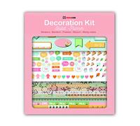 Kit de décoration pour Bullet Journal et Planner sur le thème des Api Taille 30 x 34 cm Stickers, Sticky Notes, Pochoirs.