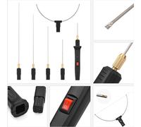 kit de découpe de mousse électrique portatif 24W avec 5 pointes droites et 1 pointe arquée Température constante Stylo de découpe de mousse portatif Coupeur de fil chaud Outil de découpe de mousse de 