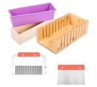 Kit de découpe de savon, comprenant un moule à savon en silicone, une boîte en bois et un coupe-savon réglable