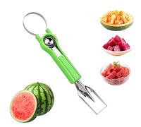 Kit de découpoles pour pastèque en acier inoxydable 4 en 1 portable | Ensemble coupe-fruits pour melon Cantaloup Kiwis, maison, cuisine, camping, pique-nique, restaurant, fruits