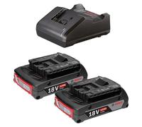 Kit de démarrage 18 V / 2x batterie 2,0 Ah + chargeur GAL 18V-20 Bosch