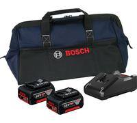 Kit de démarrage 18V Bosch / 2x batterie 4,0 Ah + chargeur GAL 18V-40 dans une sacoche d'artisanat
