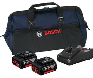 Kit de démarrage 18V Bosch / 2x batterie 4,0 Ah + chargeur GAL 18V-40 dans une sacoche d'artisanat