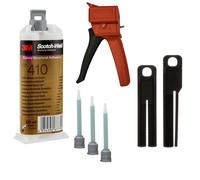 Kit de démarrage : 1x 3M Scotch-Weld colle de construction à 2 composants EPX System DP410, beige, 50 ml, 1x appareil manuel S-K-S pour cartouches EPX 38 à 50ml y compris piston d'avance 2:1 & 10:1, 3