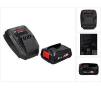 Bosch Kit de démarrage pour tous les outils Home & Garden du système 18 V POWER FOR ALL : 1x Batterie PBA 2,5 Ah + Chargeur AL 1830 (1600A00K1P)