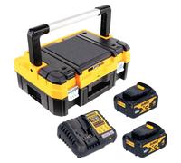 Kit de démarrage DeWalt DCB 1104 M2T 18 V avec 2 batteries de 4,0 Ah + chargeur DCB 1104 + TSTAK