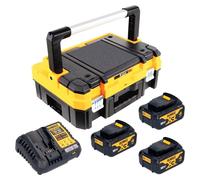 Kit de démarrage DeWalt DCB 1104 M3T 18 V avec 3 batteries de 4,0 Ah + chargeur DCB 1104 + TSTAK