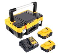 Kit de démarrage DeWalt DCB 1104 P2T 18 V avec 2 batteries de 5,0 Ah + chargeur DCB 1104 + TSTAK