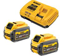 Kit de démarrage DeWalt DCB 117 T2 18 V : chargeur 12 A + 2 batteries DCB 546 6,0 Ah
