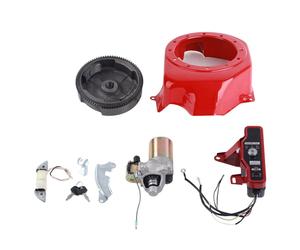 Kit de démarrage électrique GX160 2 kW / 3 kW comprenant un moteur à volant d'inertie et un grand capot électrique, compatible avec les générateurs à essence 168F et 170F