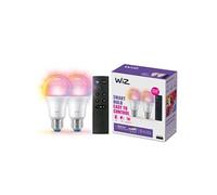 Ampoule LED connectée WIZ Kit E27 60W x2 + télécommande