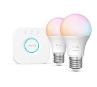 Philips Kit de démarrage Hue White and Color Ambiance Essential 2 ampoules E27, Bridge multicolore