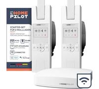 Kit de démarrage pour 2 volets roulants connectés Smart | Ensemble complet pour une installation facile en rénovation, offrant efficacité énergétique et confort. Contenu : 1 passerelle premium, 2 vole