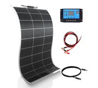 Kit de démarrage pour panneaux solaires - 200W - 12V/24V - Monocristallin - Flexible - Adapté aux camping-cars et caravanes
