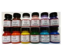 Kit de démarrage pour peinture acrylique sur cuir, 12 pots de 28 ml, finition satinée