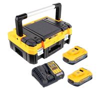 Kit de démarrage sans fil DeWalt DCB 1104 H2T 18 V avec 2 batteries Powerstack 5,0 Ah + chargeur DCB 1104 + TSTAK