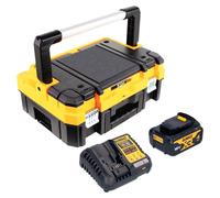 Kit de démarrage sans fil DeWalt DCB 1104 M1T 18 V comprenant 1 batterie de 4,0 Ah + chargeur DCB 1104 + TSTAK