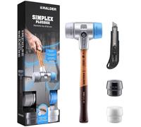 Kit de démarrage SIMPLEX-Plusbox Alu Marteau SIMPLEX D60, TPE-soft / TPE-mid, avec boîtier en aluminium et un insert de frappe en caoutchouc et en superplastique, plus un cutter 3113s004