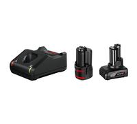 Bosch Kit de démarrage 12V 1600A01NC9 – Batteries 2,0 Ah & 4,0 Ah Li‑Ion CoolPack + chargeur 4A