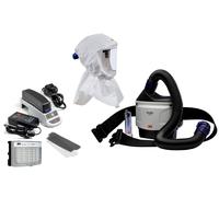 Kit de démarrage Versaflo 3M TR-315E+, y compris TR-302E, accessoires et cagoule légère 3M Versaflo Premium S655 Kit de démarrage, y compris support de tête et joint de cou textile, matériau : Web 24 