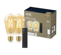 WiZ Kit de Démarrage 2 ampoules connectées Wi-Fi Edison E27 Vintage, Nuances de Blanc, équivalent 50W, 640 lumen + Télécommande, fonctionne avec Alexa, Google Assistant et Apple HomeKit