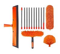 Kit De Dépoussiérage Haute Portée De De 6m avec Perche D'extension De 4.25m | Brosse De Nettoyage Télescopique Et Tête en Microfibre | Plumeau en Toile D'araignée avec Perche Télescopique