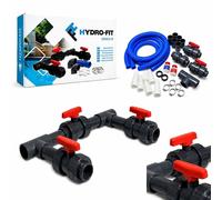 Kit de dérivation COIL pour pompes à chaleur de piscine, kit complet universel en PVC de 50 mm comprenant 3 robinets à boisseau sphérique, de la colle Griffon et un nettoyant – À monter soi-même