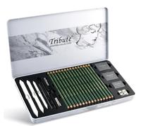 Kit de dessin au crayon pour esquisses, comprenant 25 pièces, idéal pour les artistes débutants, pour le dessin, l'ombrage et les esquisses