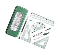 Kit de dessin géométrique avec compas, règle et rapporteurs parfaits pour les étudiants, les ingénieurs et les artistes. Ensemble d'outils de géométrie