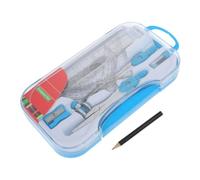 Kit de Dessin Professionnel Rentrée Scolaire Règle Triangulaire pour | Plastique et Fer, Boîte de Rangement Incluse, Usage Bureau et Dessin, pour Concepteur et Dessinateur Couleur Aléatoire