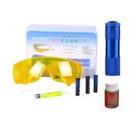 Kit de détecteur de Fuite AC - Outil de détection de Fuite de climatiseur, détecteurs de fuites de Colorant d'huile avec Lunettes de Protection | Lumière UV pour détection de fuites de Colorant UV AC