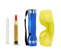 Kit de détecteur de fuite UV pour voiture - Lampe de test de liquide réfrigérant - Appareil de test d'étanchéité haute précision - Système de climatisation pour véhicule, réfrigérateur, compresseur