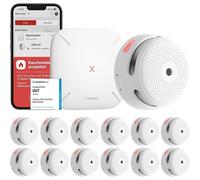 Kit de détecteurs de fumée intelligents X-Sense XS01-M avec station de base SBS50, 12 détecteurs de fumée XS01-M avec station de base SBS50