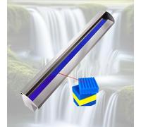 Kit de déversoir de Cascade avec Tubes ondulés pour extérieur, Grand déversoir de Cascade en Acier Inoxydable 304 pour bassins et piscines à carpes koï, Personnalisable, 239 cm/94 Pouces, id