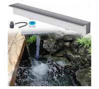 Kit de déversoir de cascade avec tuyau ondulé pour extérieur, fontaine de piscine en acier inoxydable de 36 à 72 pouces, bec de pulvérisation encastré pour mur de bassin et patio avec raccor