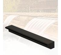 Kit de déversoir de cascade avec tuyau ondulé pour extérieur, kit de lame de cascade en acier inoxydable de 40 cm, déversoir de fontaine de piscine avec connecteur, élément d'eau intérieur/e