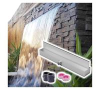 Kit de déversoir en Acier Inoxydable pour Cascade, idéal pour décorer Un Patio, Un Bassin de Jardin ou Tout Autre aménagement Aquatique extérieur. Accessoire pour Fontaine de Jardin élégante