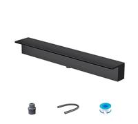 Kit de déversoir pour cascade extérieure avec tuyau ondulé, lame de cascade, fontaine de piscine en acier inoxydable, kit complet de cascade et de ruisseau pour jeux d'eau de jardin et pisci