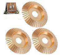 Kit de disques à sculpter le bois pour meuleuses d'angle 4" et 4-1/2", disque à sculpter le bois, disque de coupe en carbure de tungstène avec alésage de 5/8", idéal pour la découpe (C 3 Pcs)